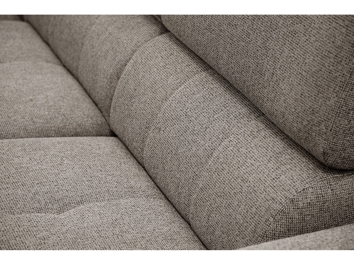 FIERO Ecksofa 5-Sitzer links mit verstellbare Kopfstützen, taupe