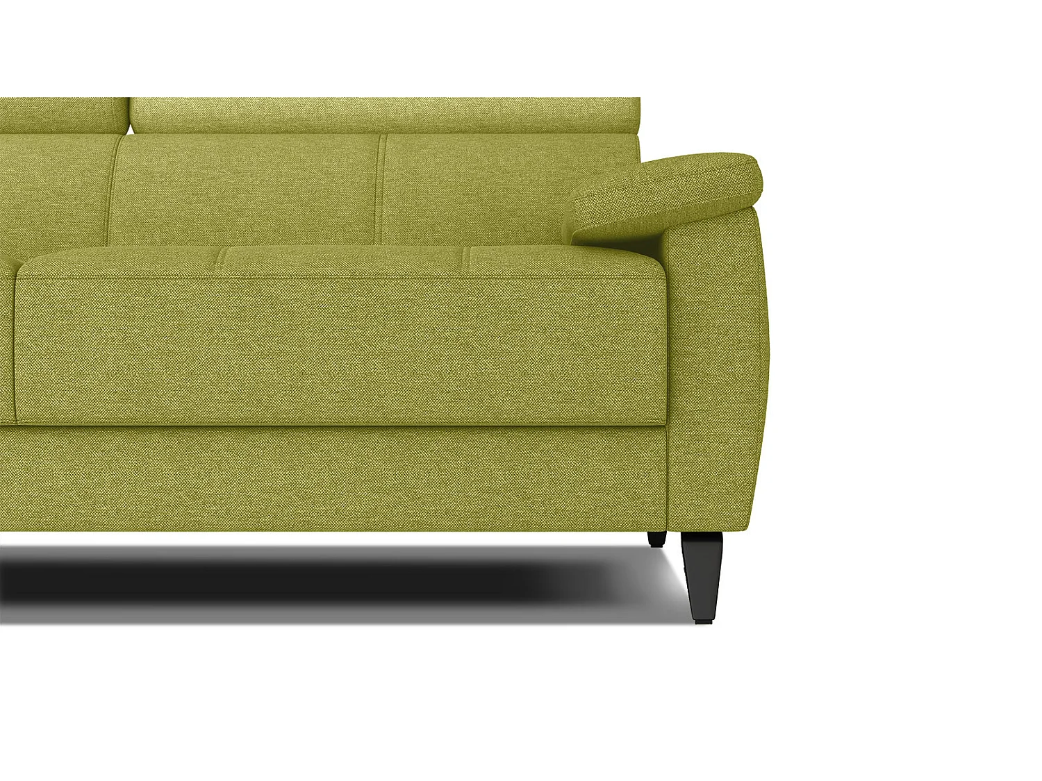 TAUNUS Ecksofa 4-Sitzer links mit verstellbare Kopfstützen, limettengrün