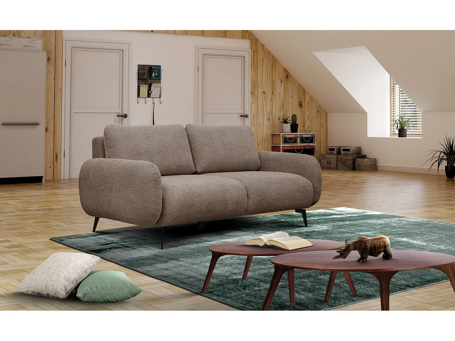FEBE Sofa 3-Sitzer, beige