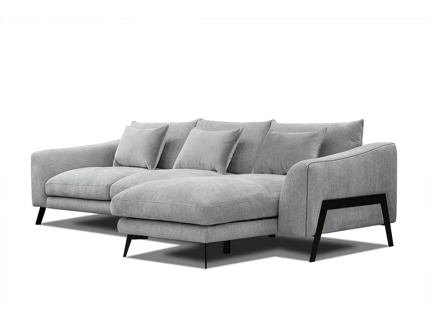 WINTER Ecksofa 4-Sitzer rechts, hellgrau