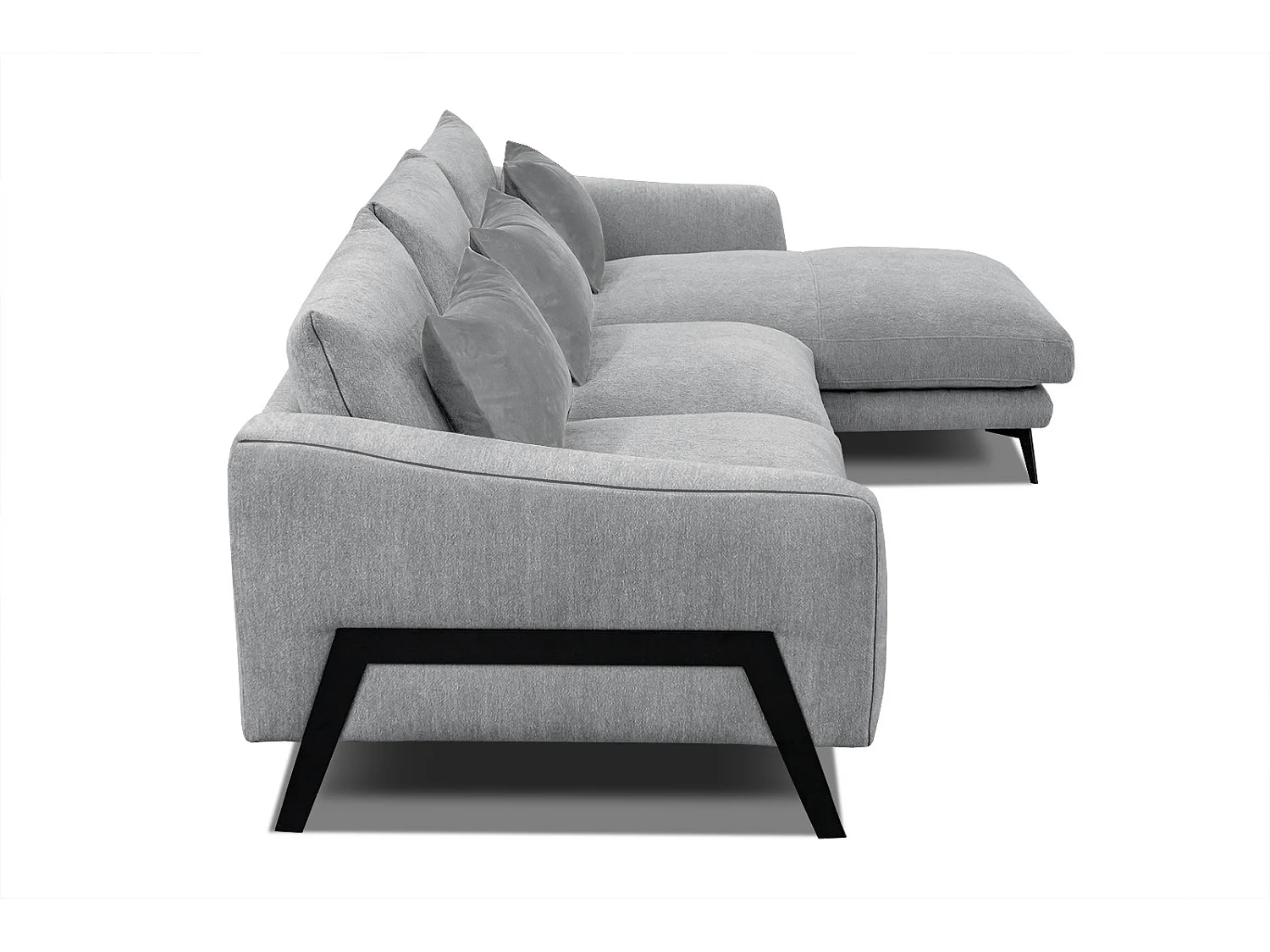 WINTER Ecksofa 4-Sitzer rechts, hellgrau