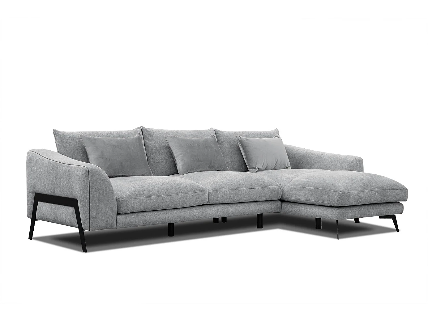 WINTER Ecksofa 4-Sitzer rechts, hellgrau