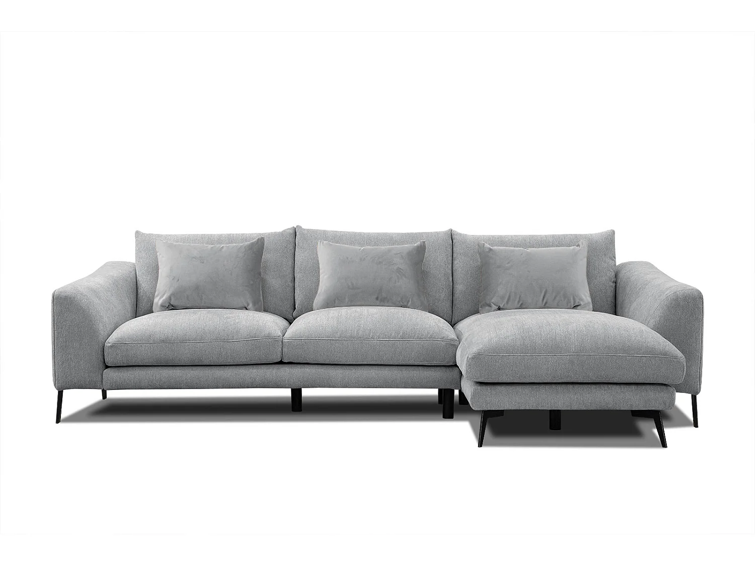 WINTER Ecksofa 4-Sitzer rechts, hellgrau