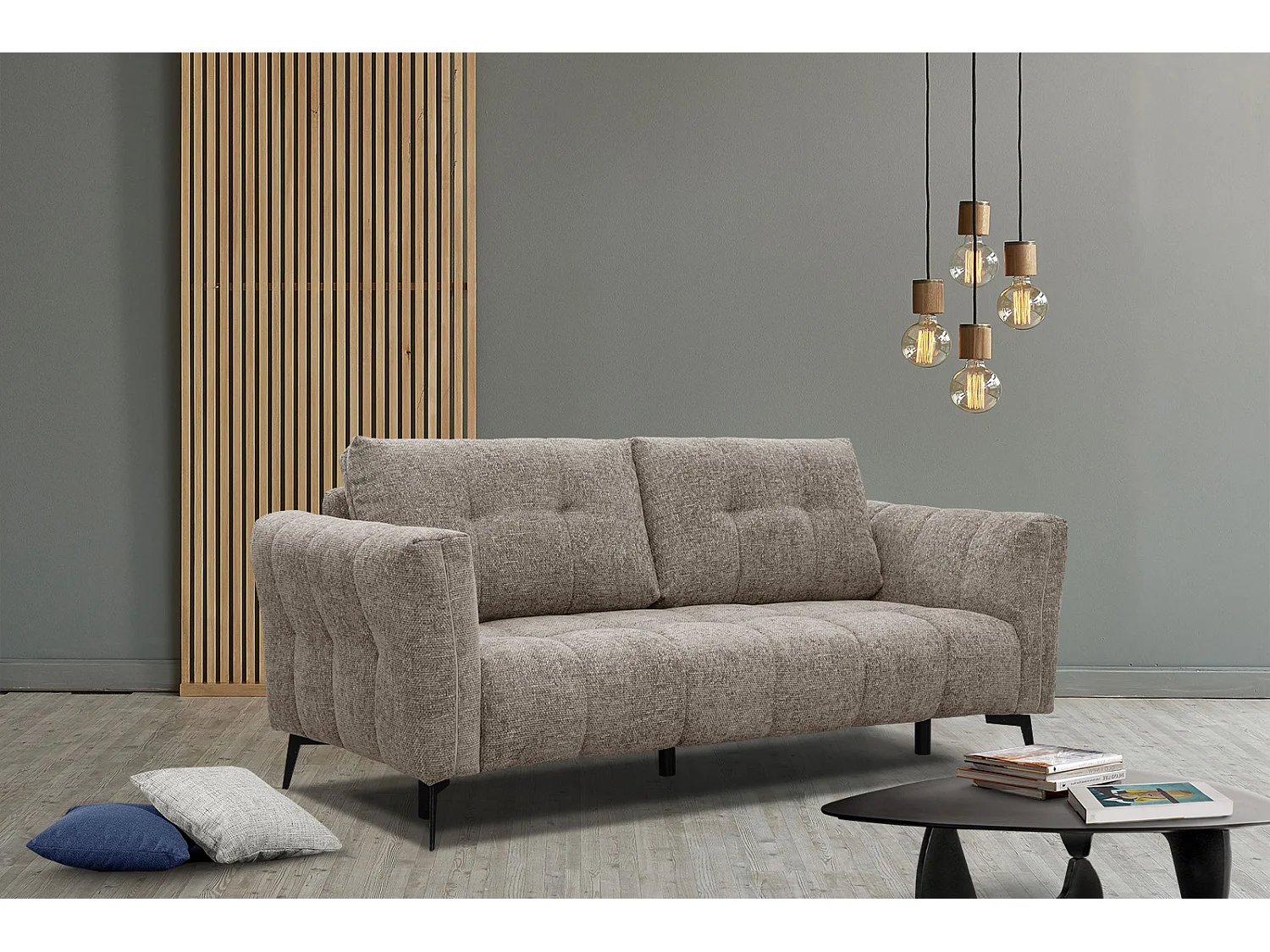 KALMER Sofa 2,5-Sitzer, taupe
