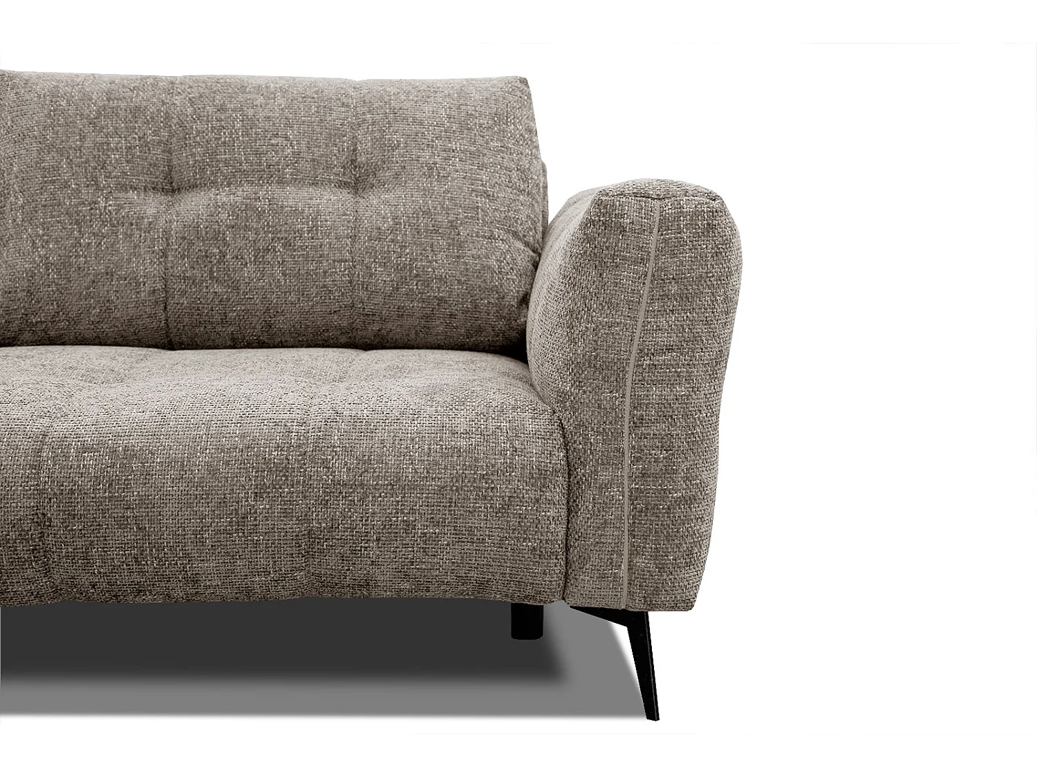 Canapé droit 3 places tissu beige - Kalmer