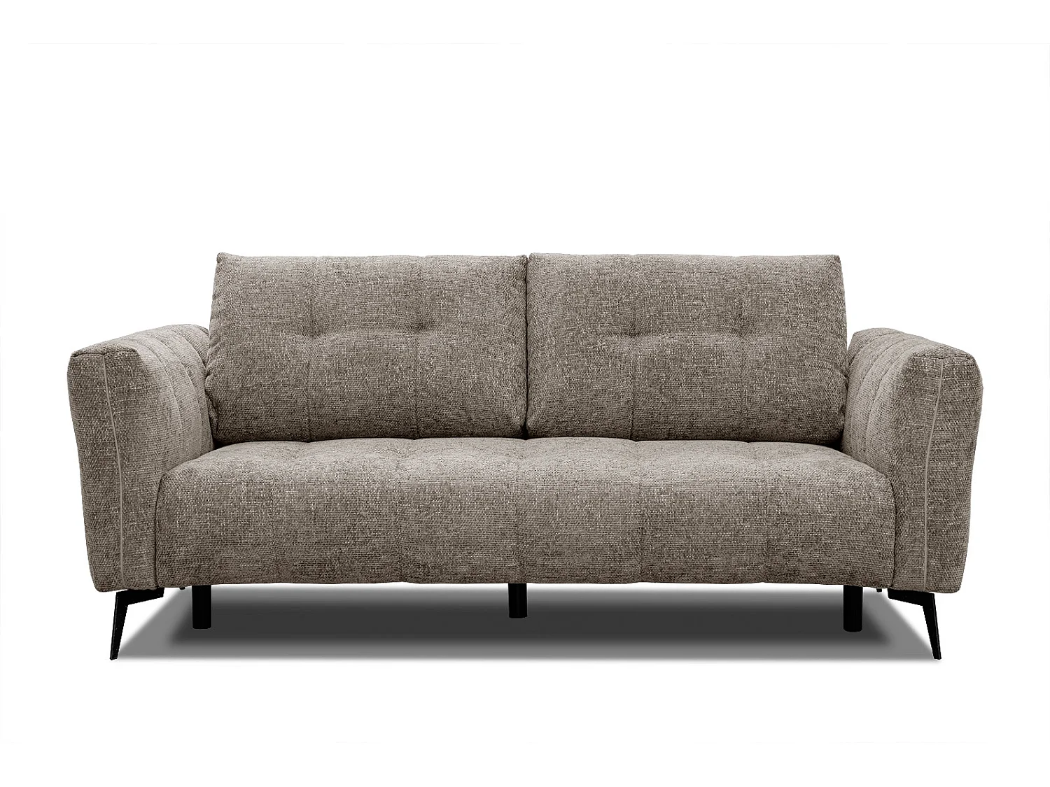 Canapé droit 3 places tissu beige - Kalmer