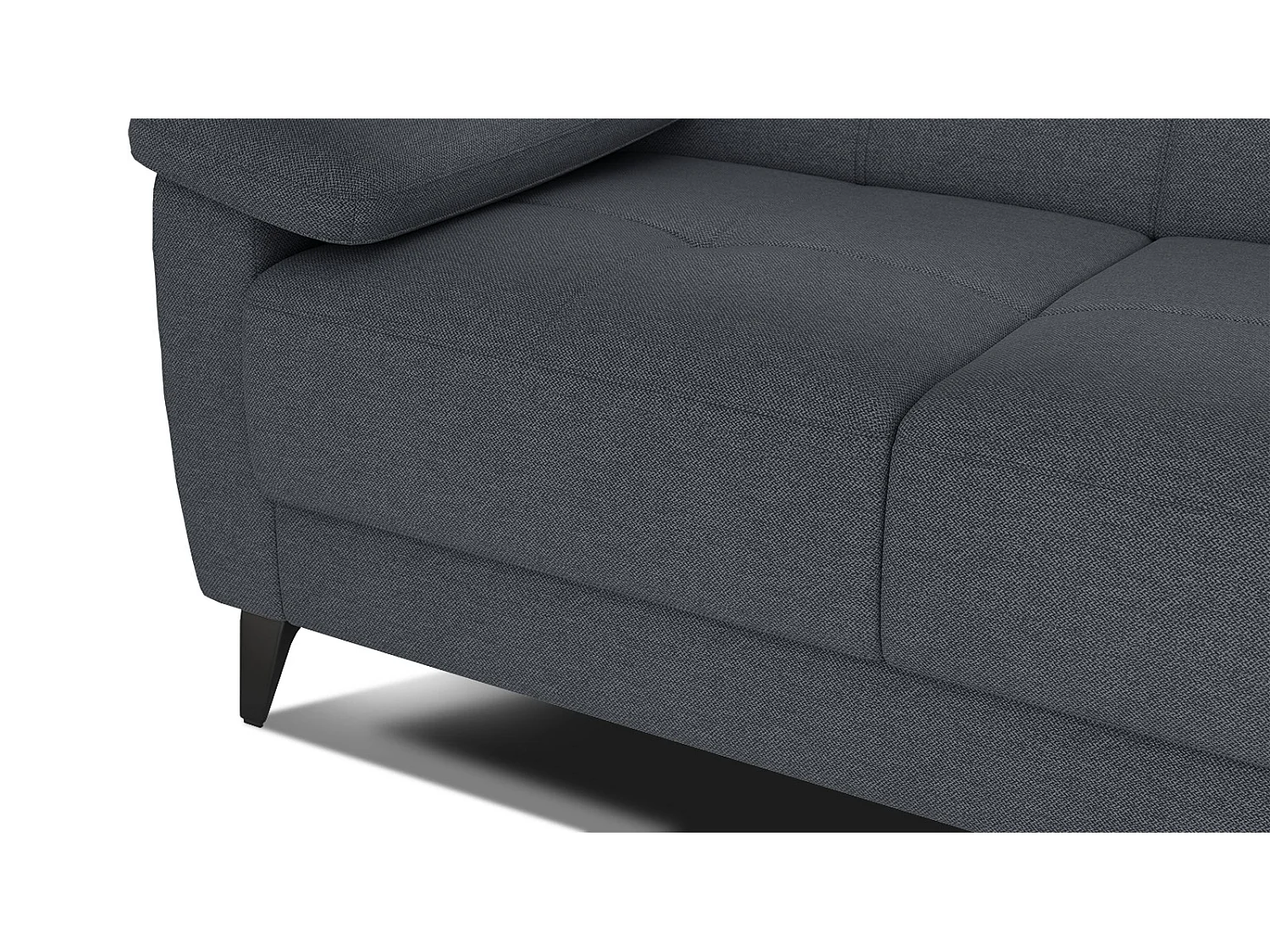 TAUNUS Sofa 2-Sitzer mit verstellbare Kopfstützen, hellgrau