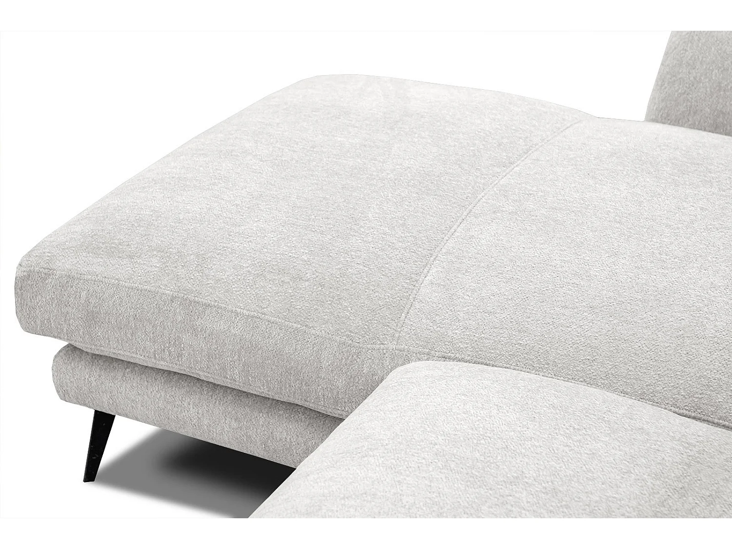 WINTER Ecksofa 4-Sitzer links, perlweiß