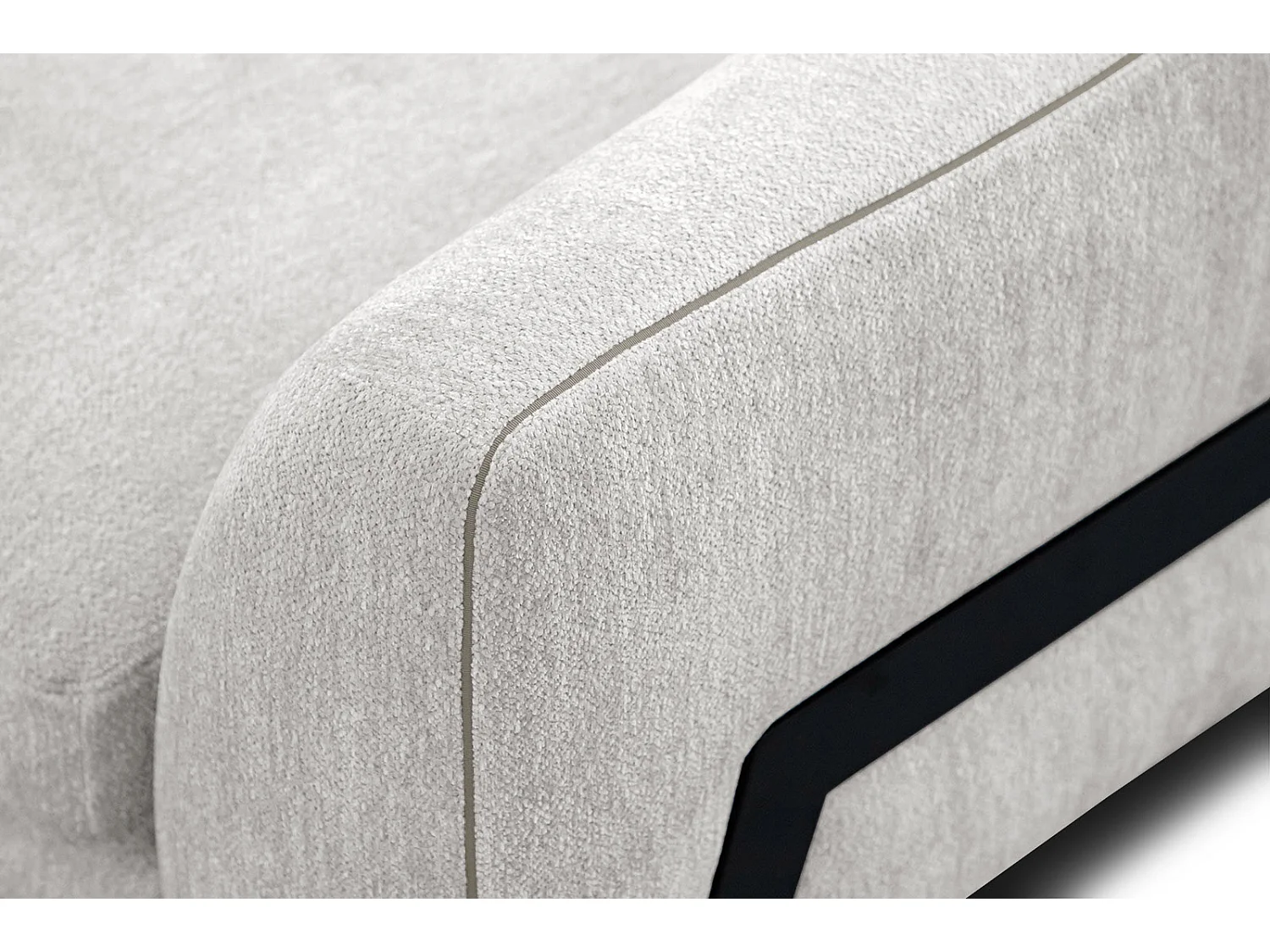 WINTER Ecksofa 4-Sitzer links, perlweiß