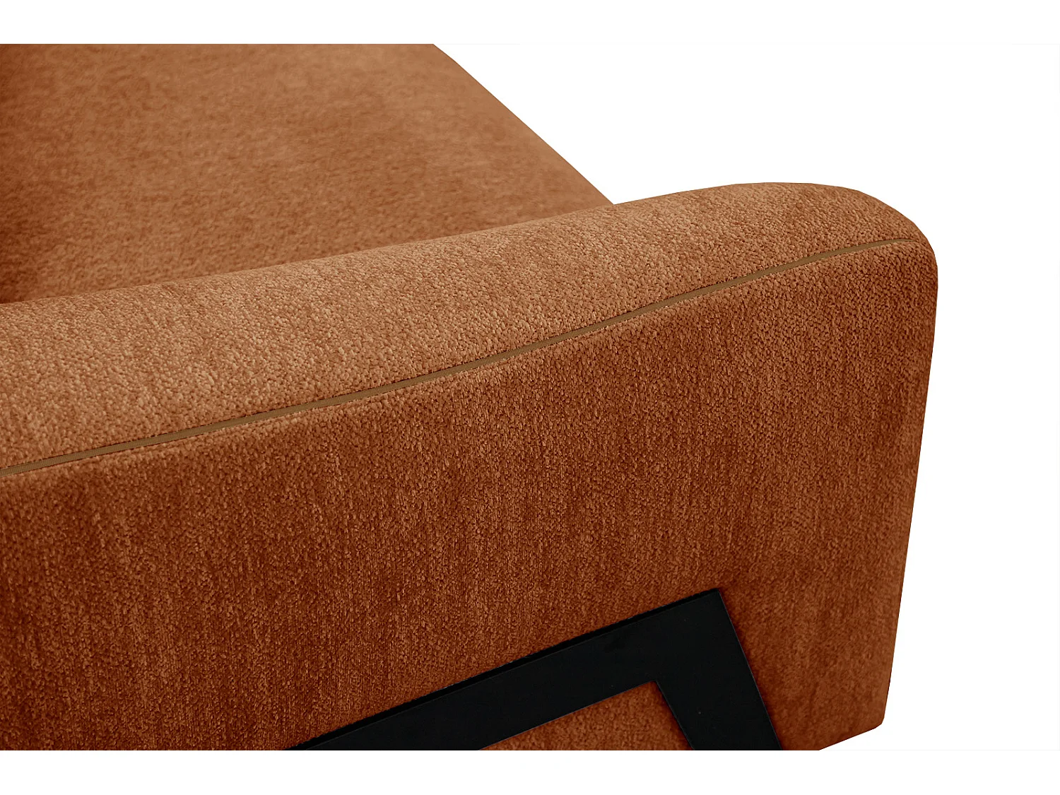 WINTER Ecksofa 4-Sitzer rechts, dunkelorange