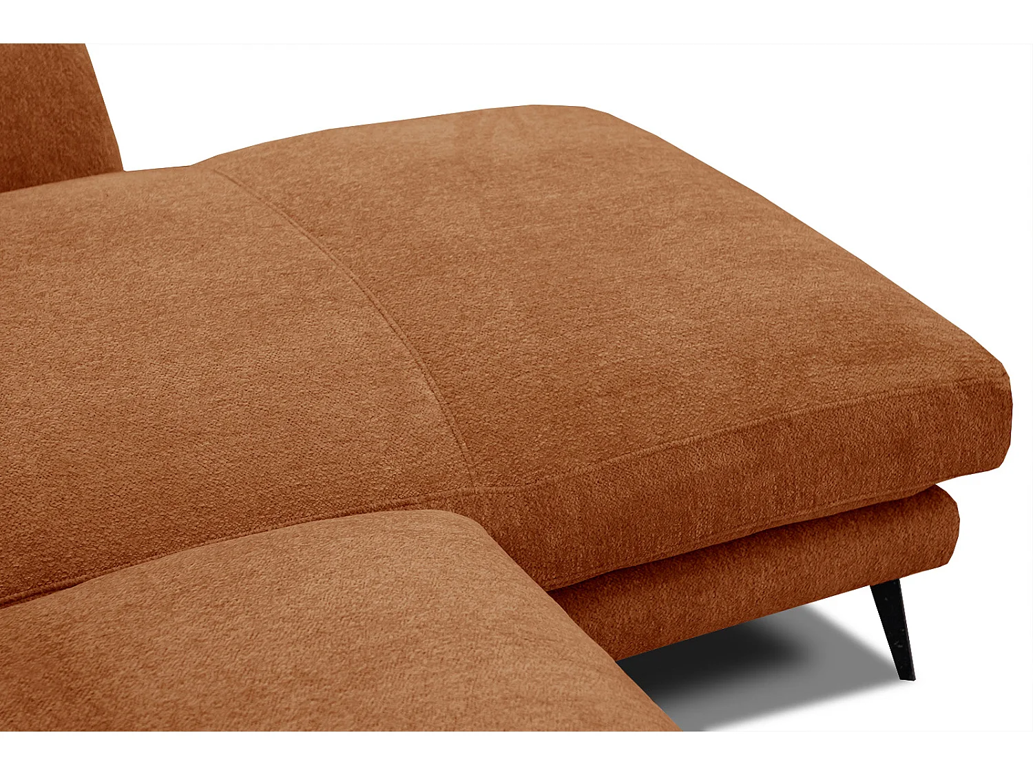 WINTER Ecksofa 4-Sitzer rechts, dunkelorange