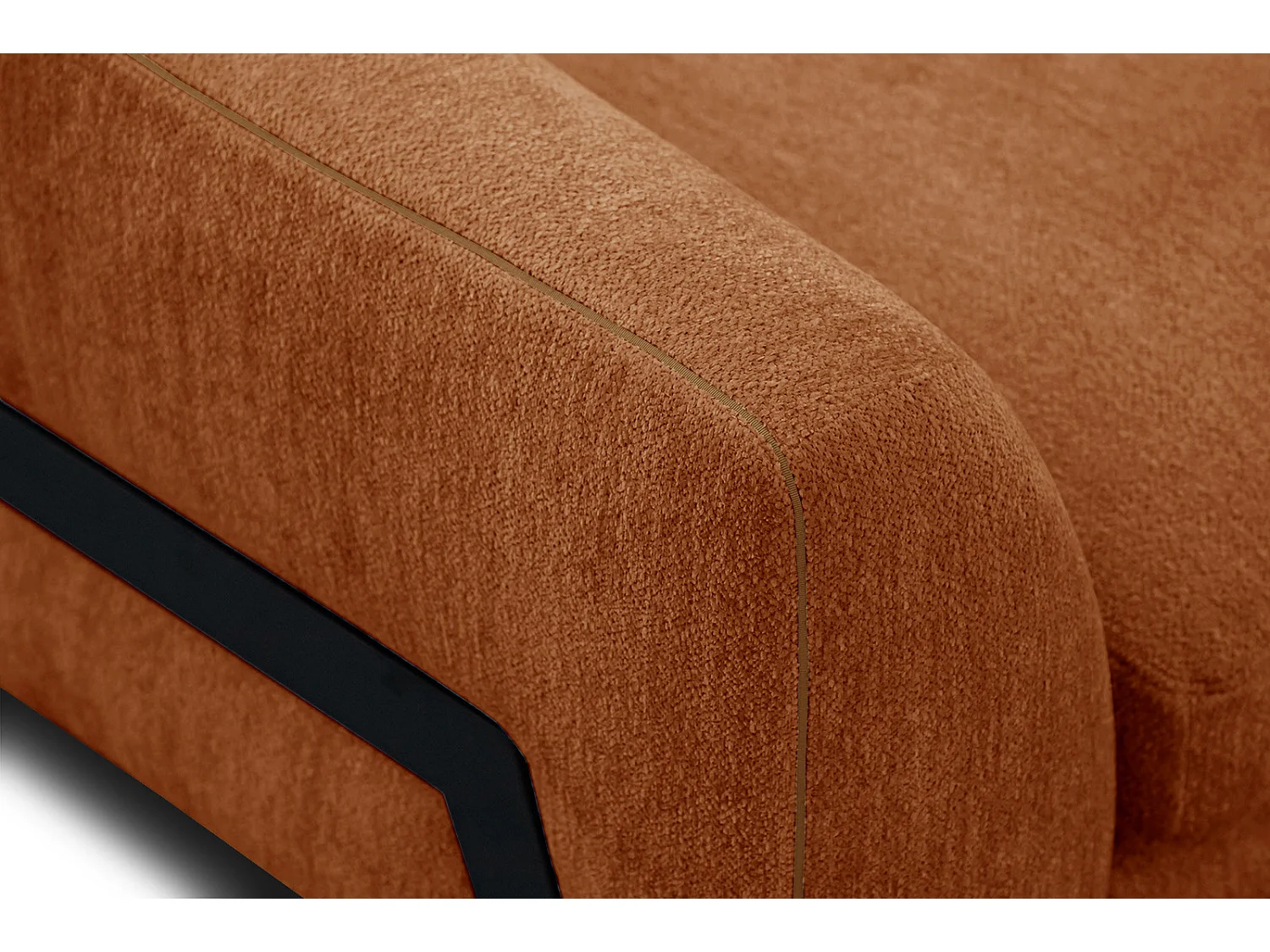 WINTER Ecksofa 4-Sitzer rechts, dunkelorange