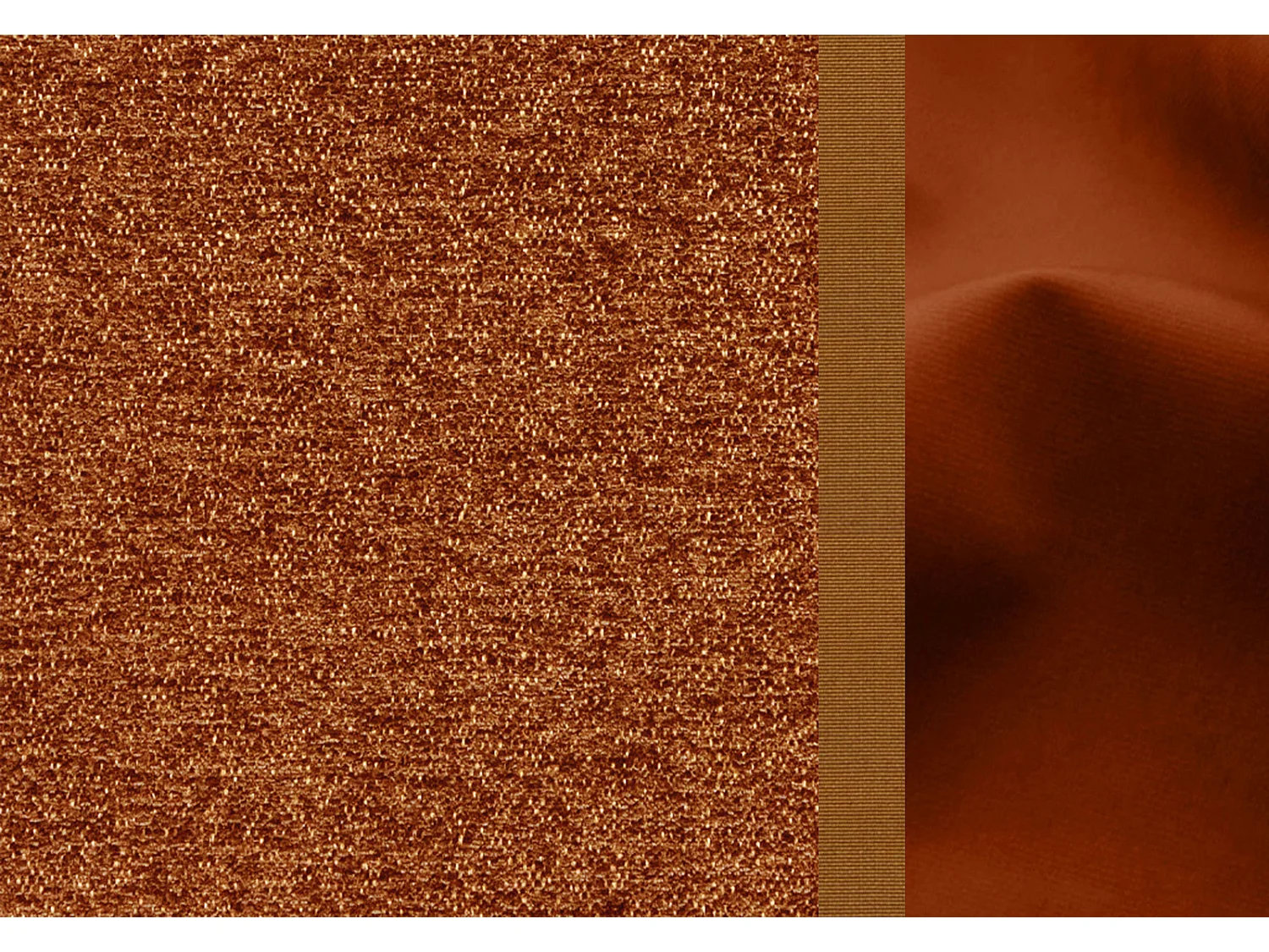 WINTER Ecksofa 4-Sitzer rechts, dunkelorange