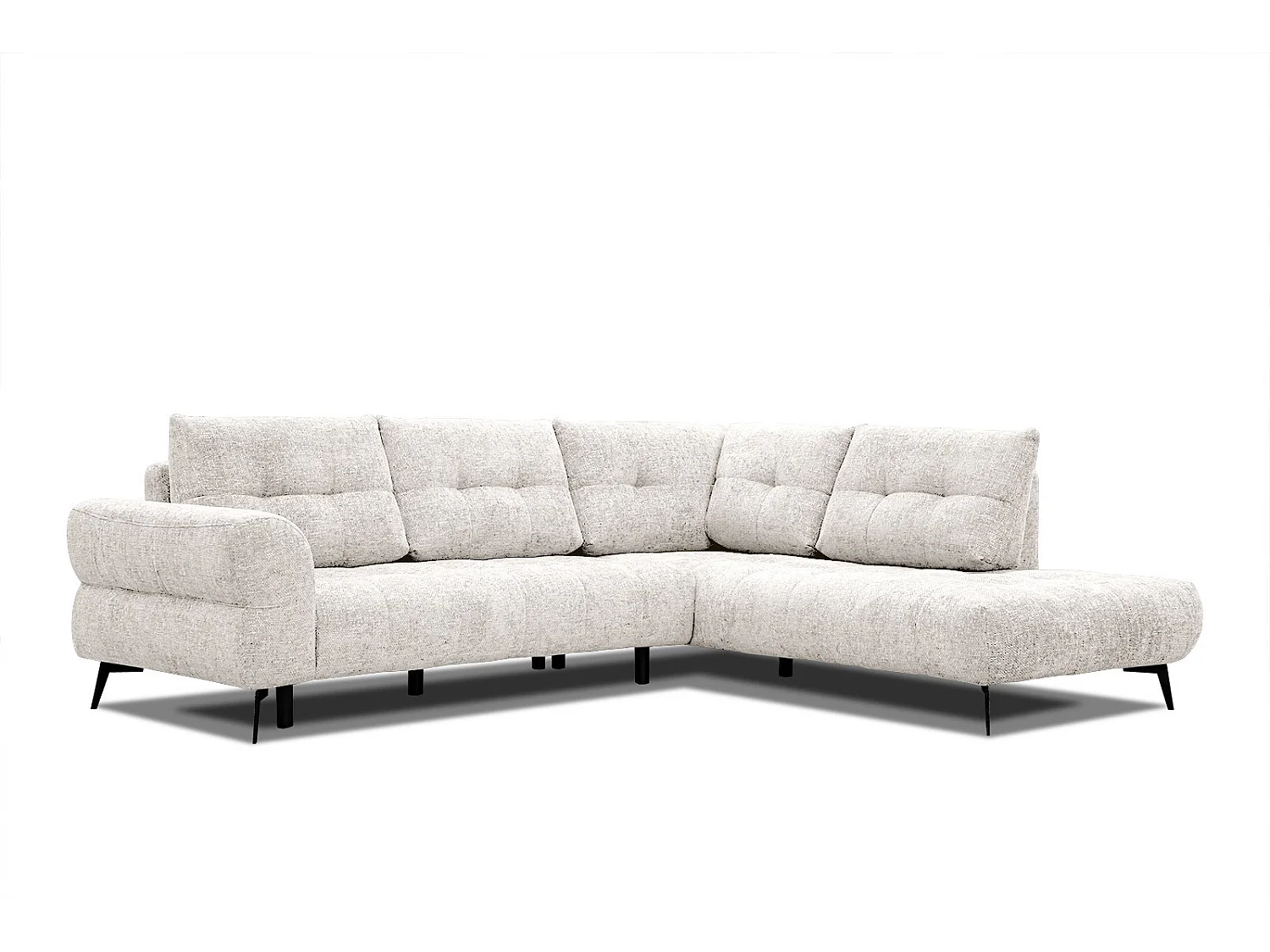 SALVINI Ecksofa 5-Sitzer rechts, ecru