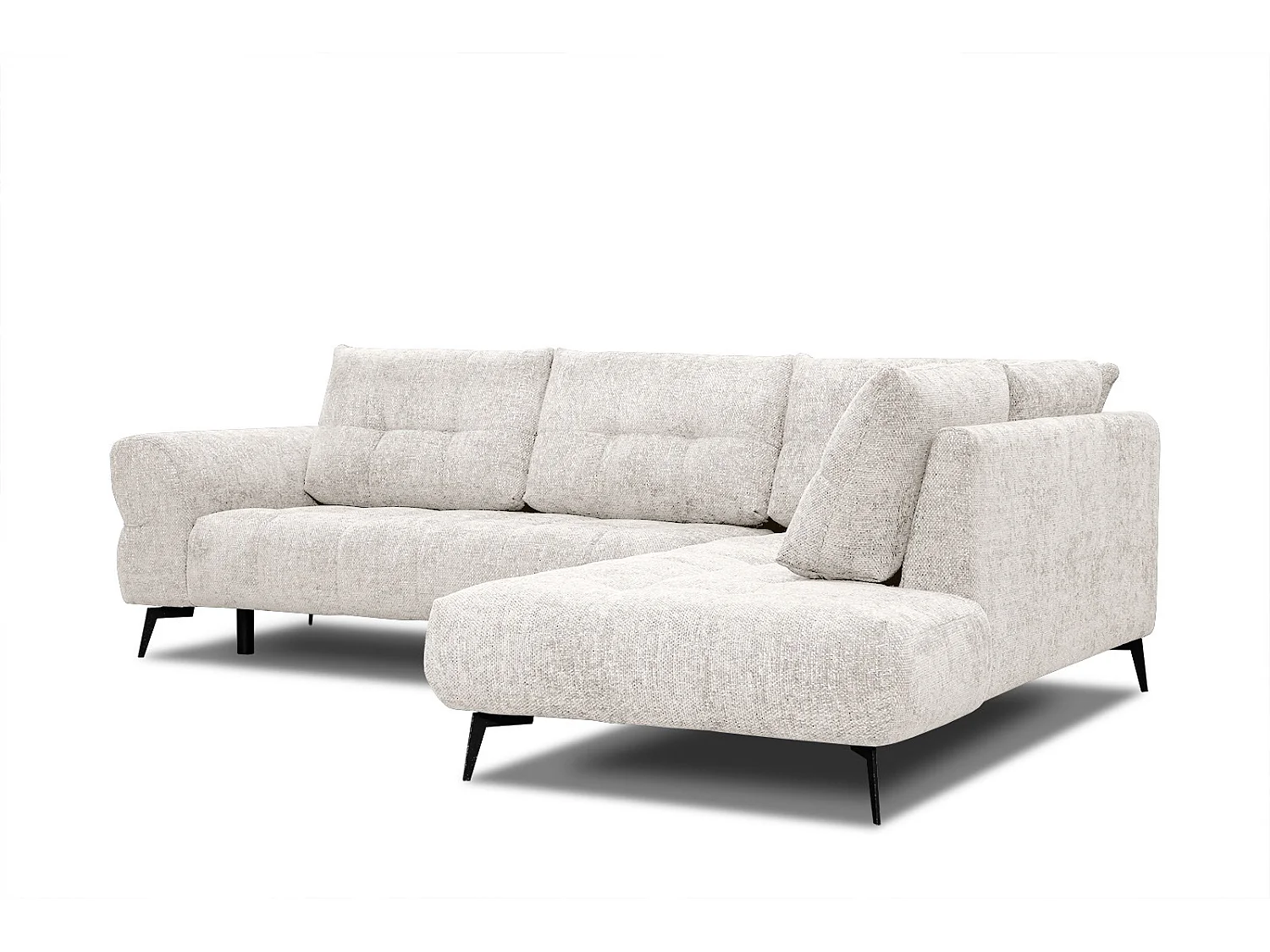 SALVINI Ecksofa 5-Sitzer rechts, ecru