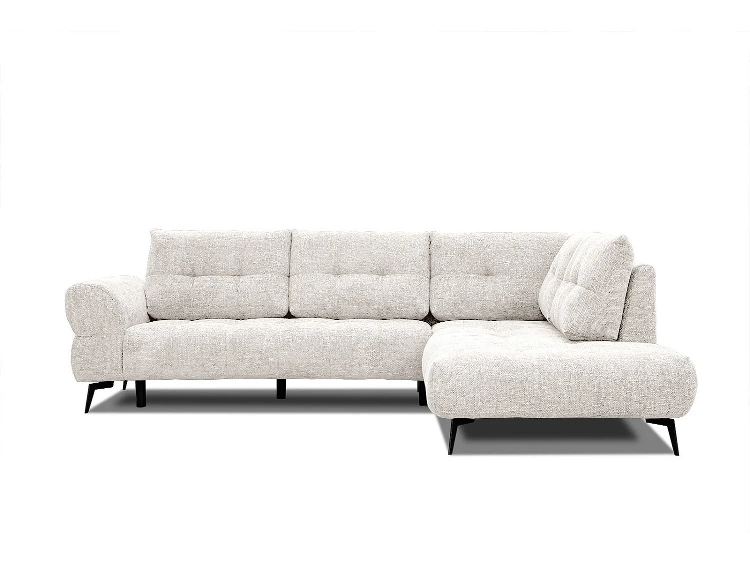 SALVINI Ecksofa 5-Sitzer rechts, ecru