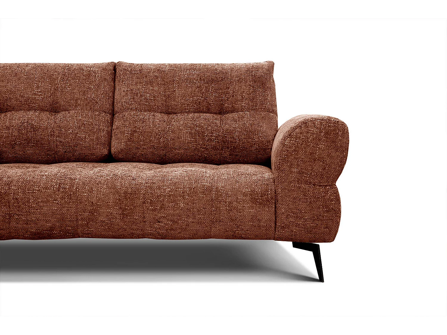 SALVINI Ecksofa 5-Sitzer links, dunkelorange