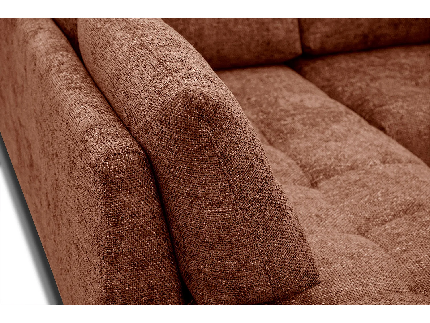 SALVINI Ecksofa 5-Sitzer links, dunkelorange