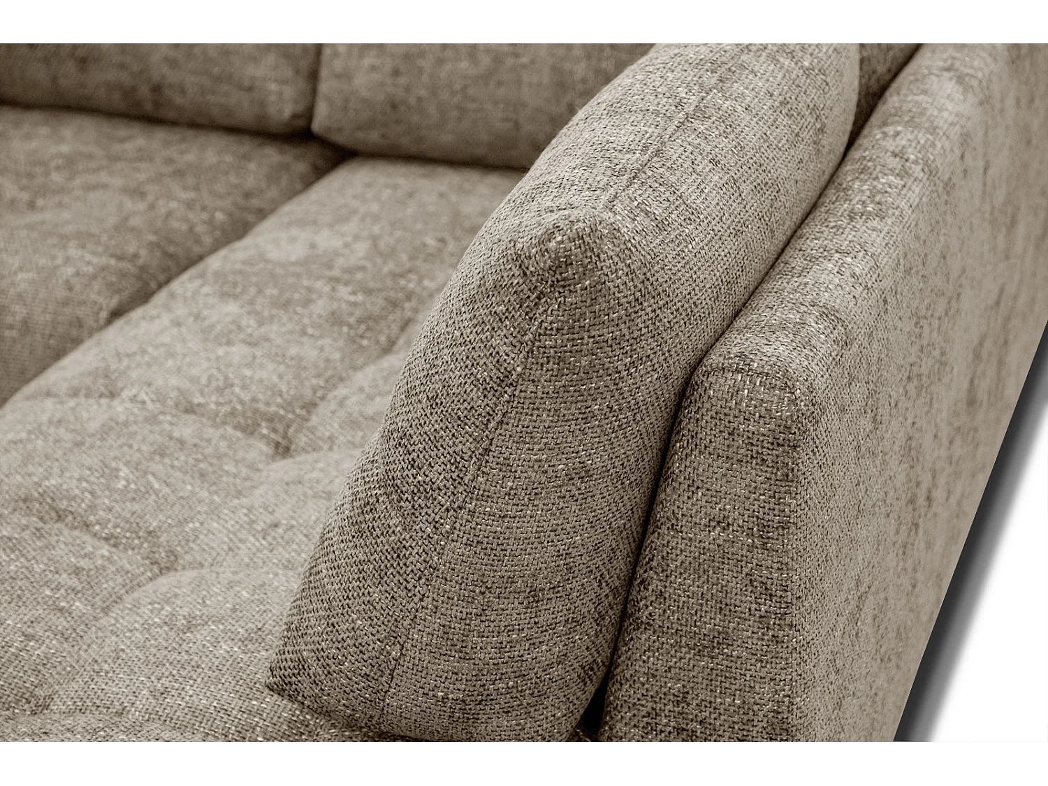 SALVINI Ecksofa 5-Sitzer rechts, taupe