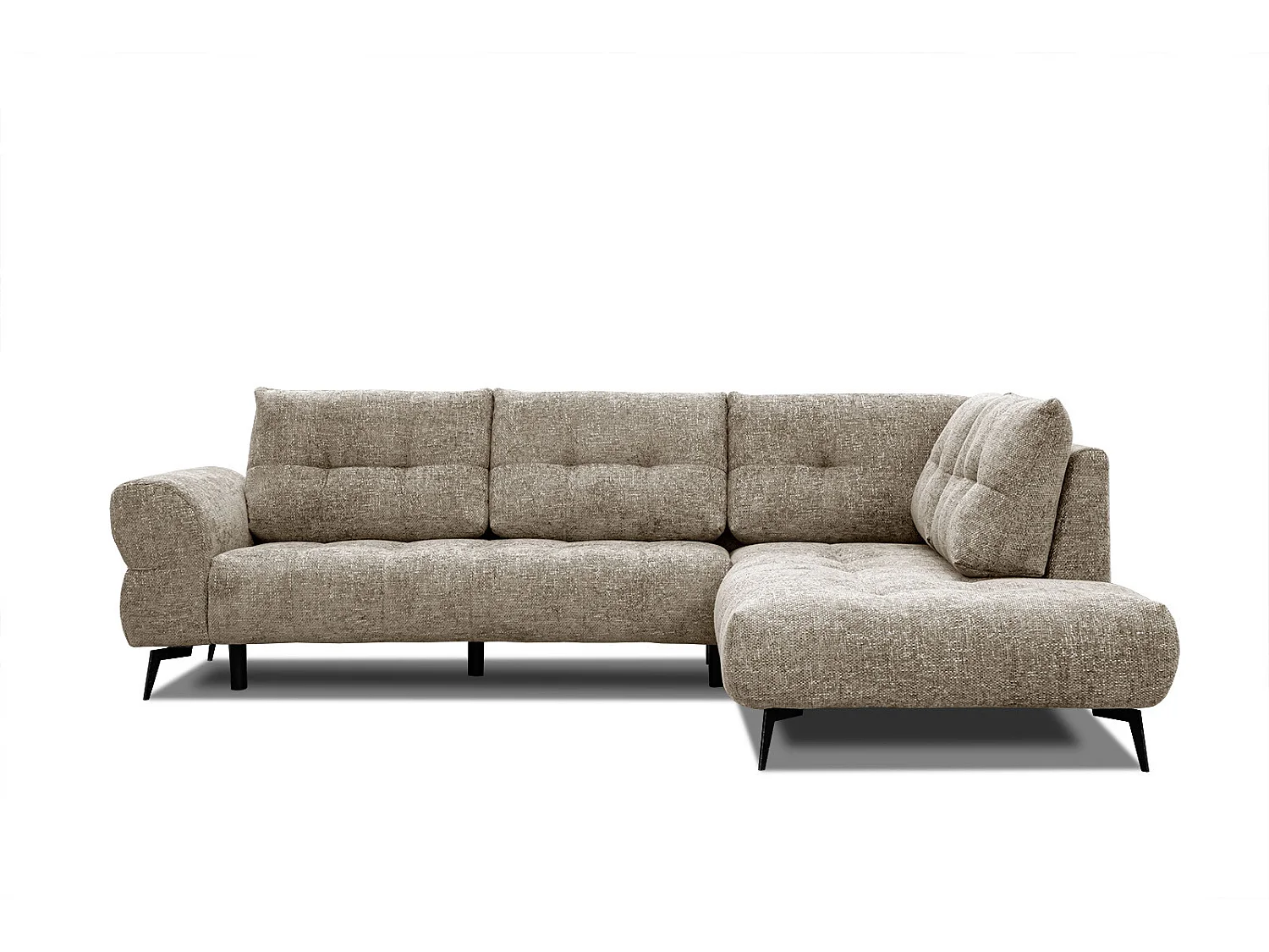 SALVINI Ecksofa 5-Sitzer rechts, taupe