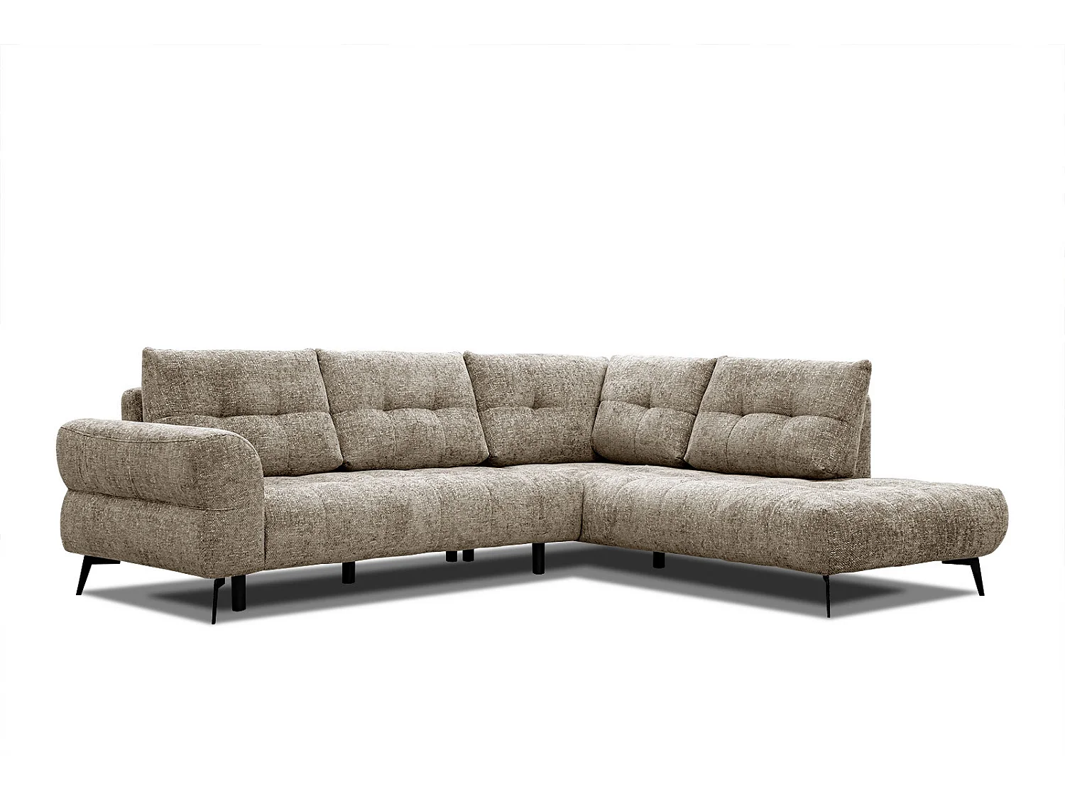 SALVINI Ecksofa 5-Sitzer rechts, taupe