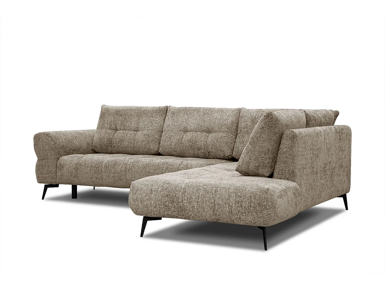 SALVINI Ecksofa 5-Sitzer rechts, taupe
