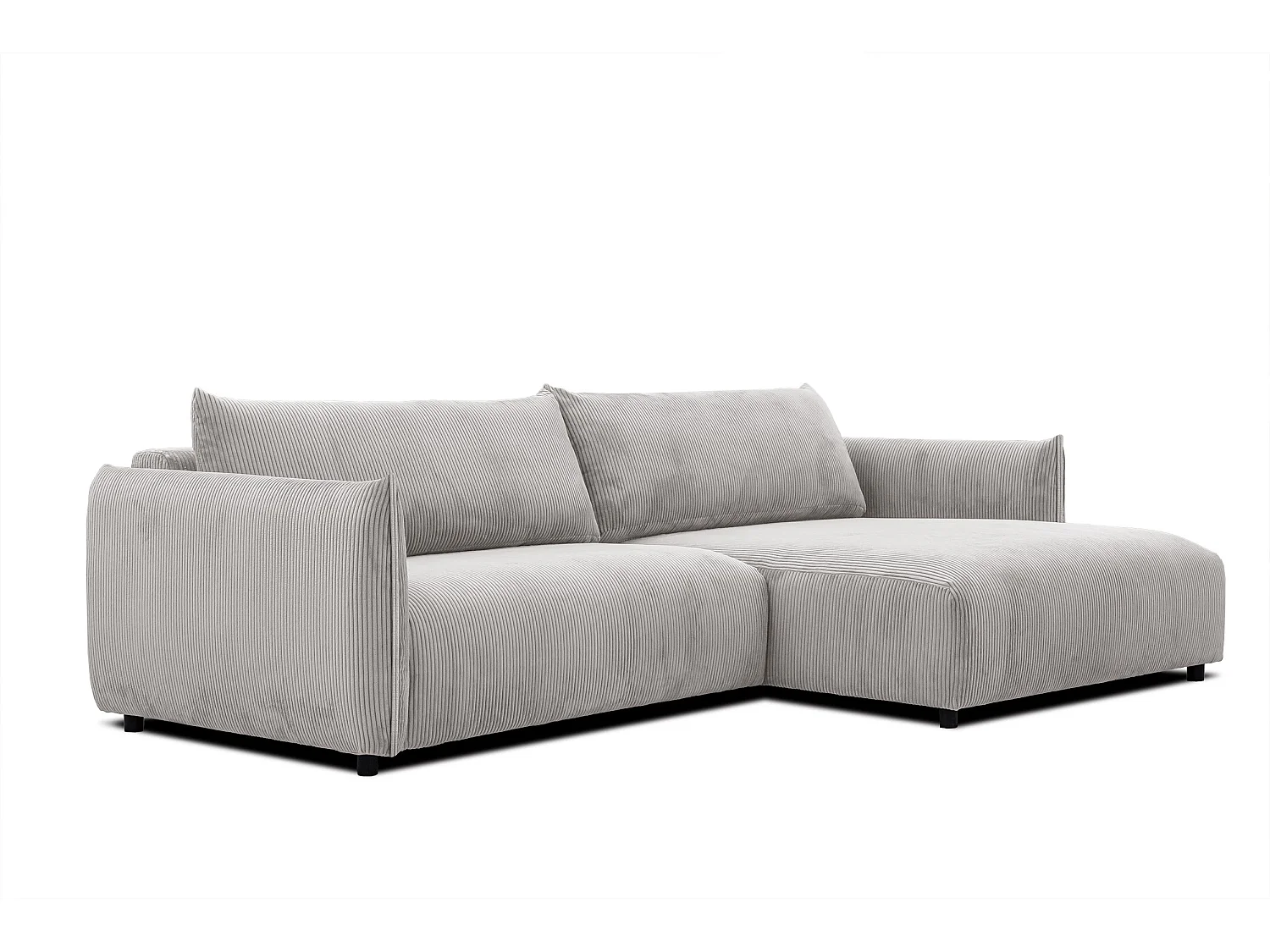 TAUER Ecksofa 5-Sitzer, perlweiß