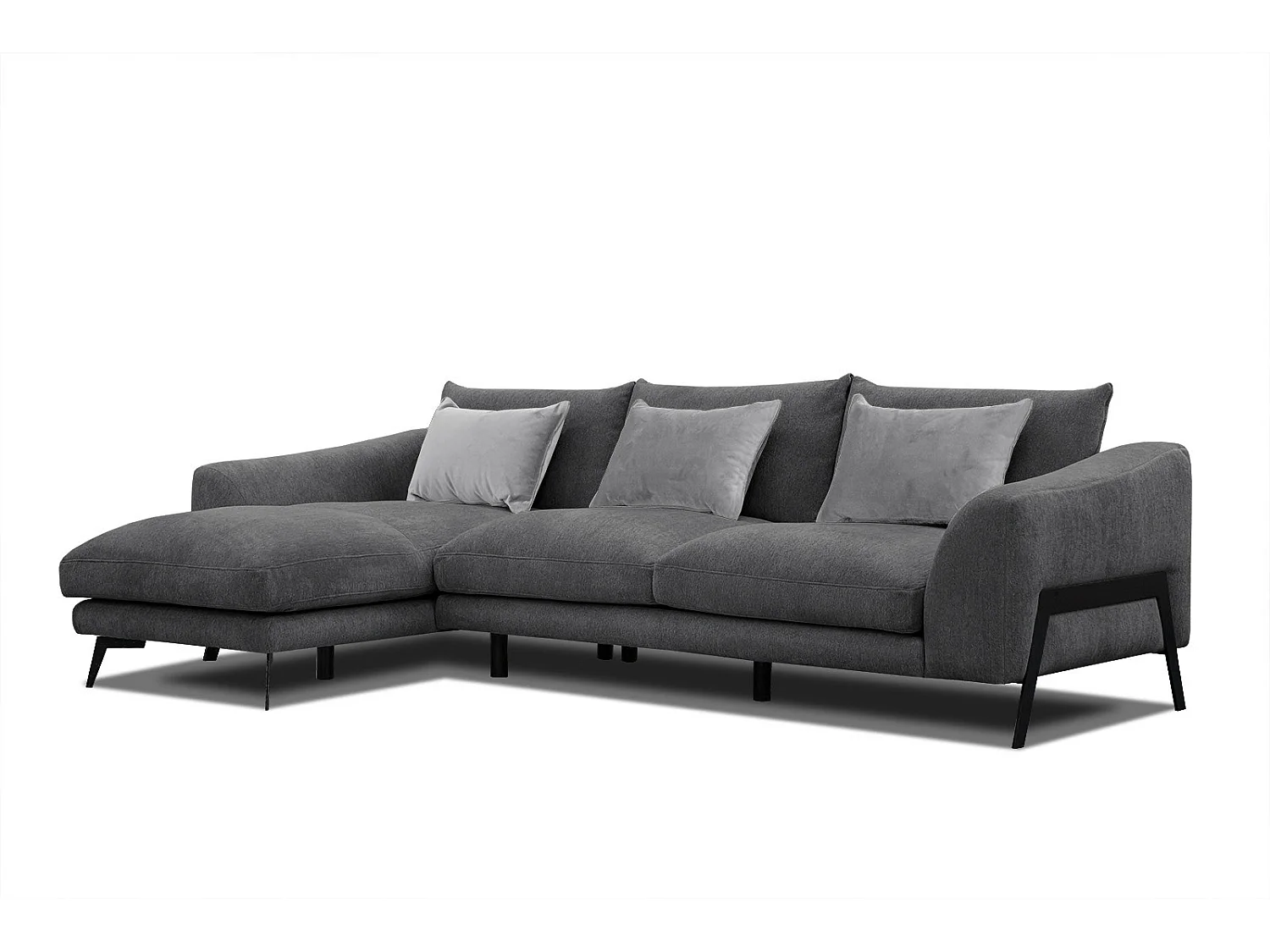 WINTER Ecksofa 4-Sitzer links, graphit