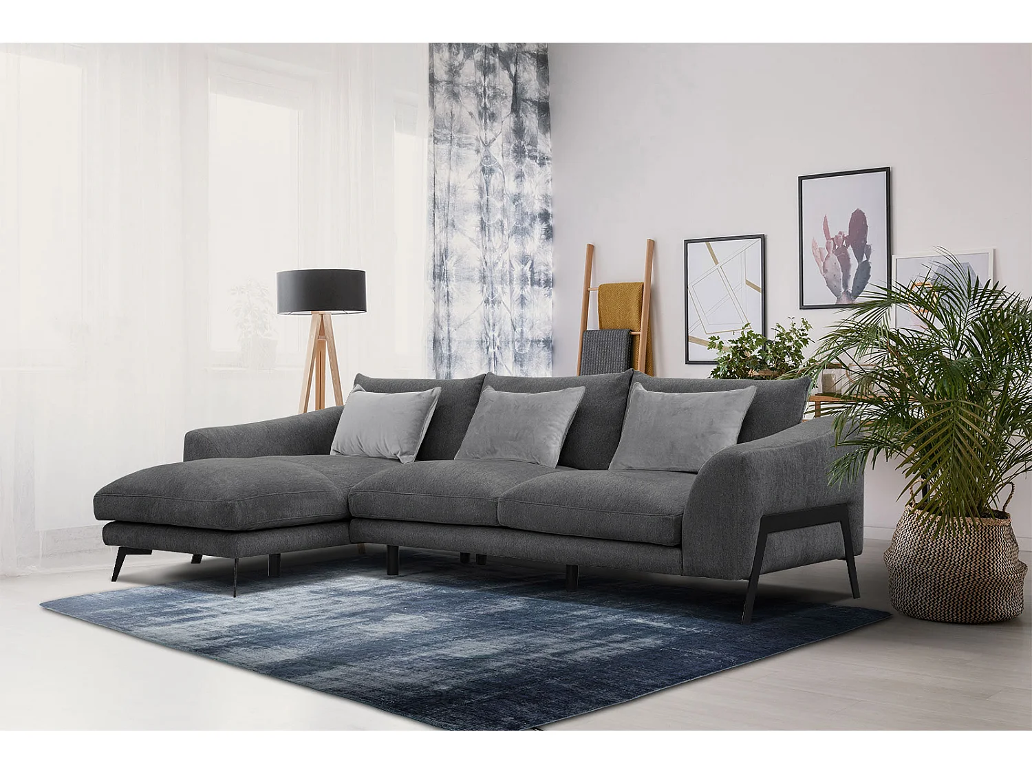 WINTER Ecksofa 4-Sitzer links, graphit