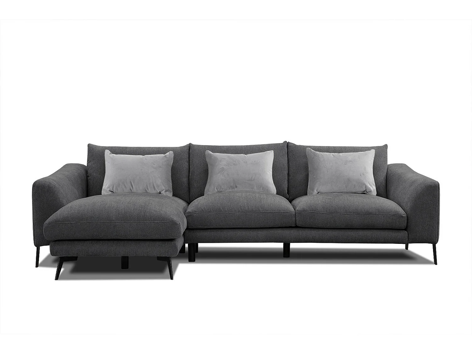 WINTER Ecksofa 4-Sitzer links, graphit