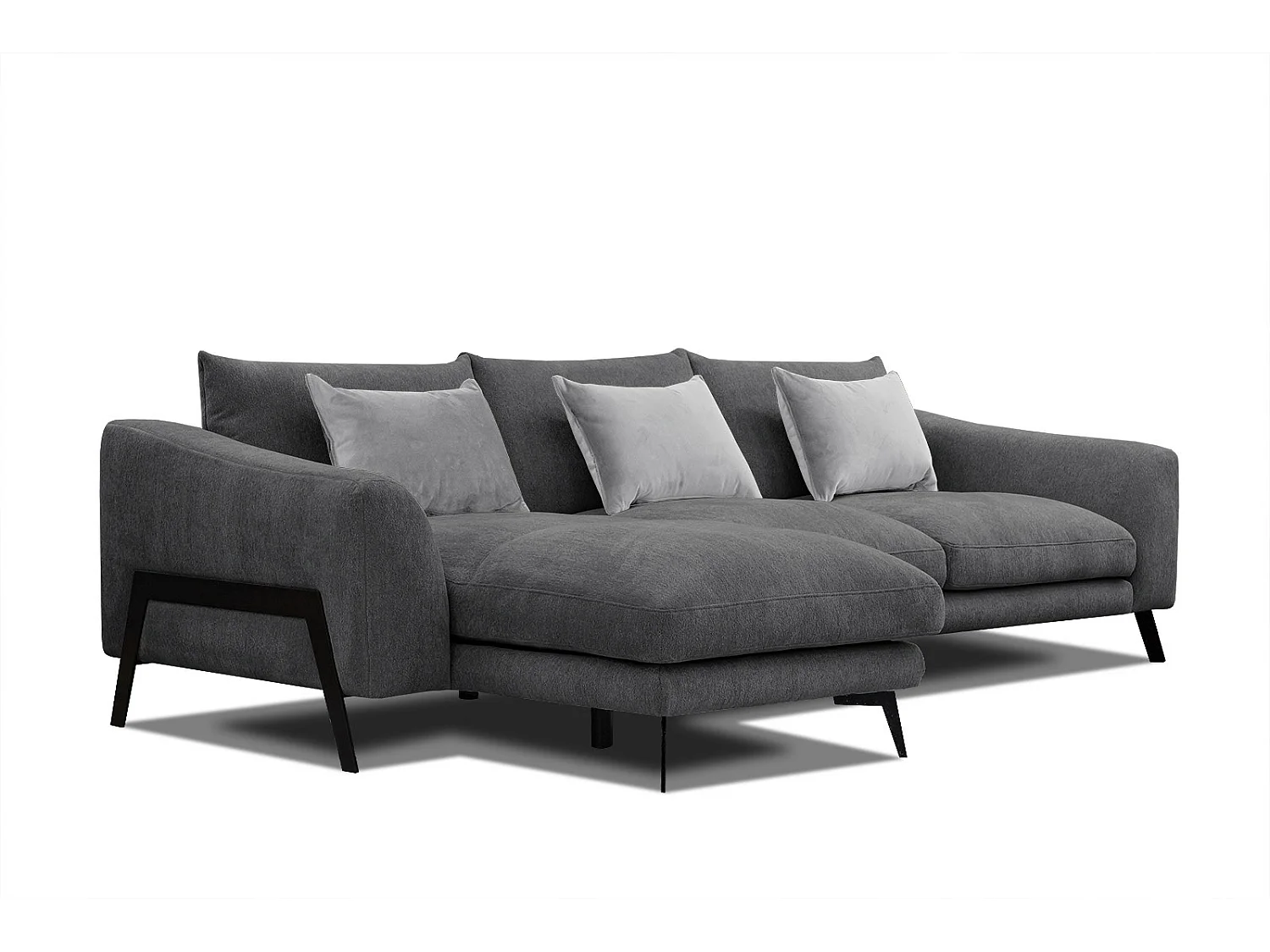 WINTER Ecksofa 4-Sitzer links, graphit