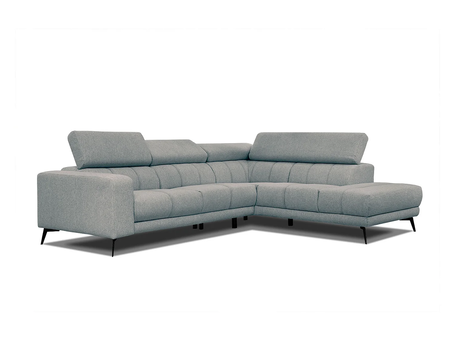 MORELLO Ecksofa 5-Sitzer rechts mit verstellbare Kopfstützen, mint