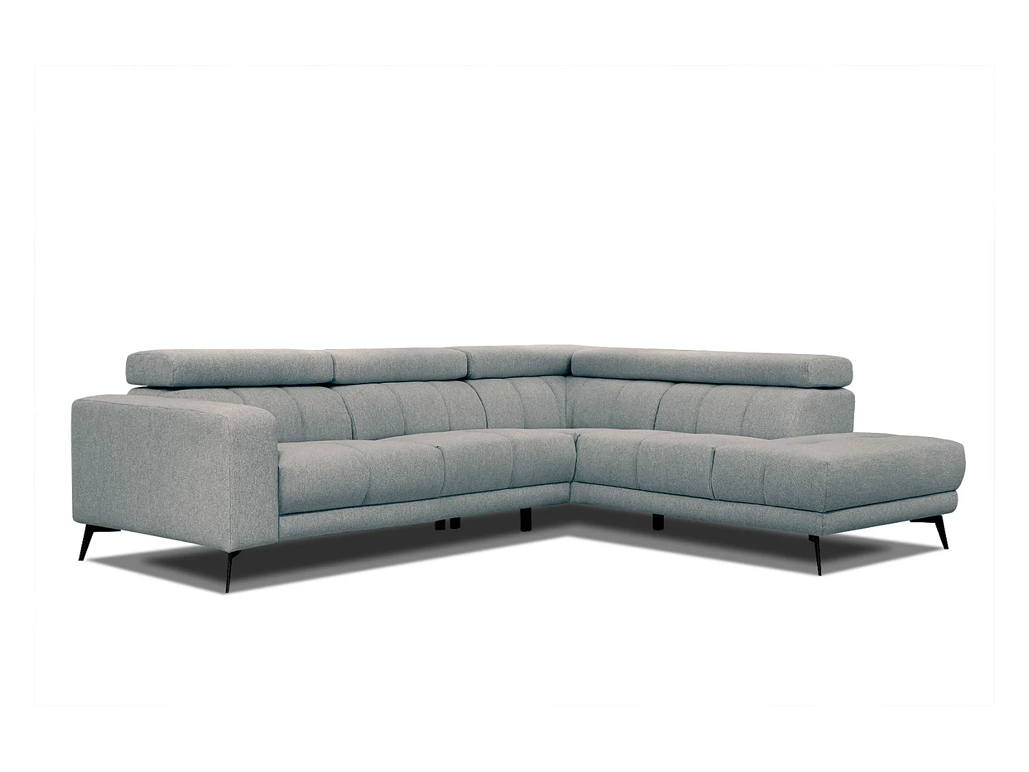 MORELLO Ecksofa 5-Sitzer rechts mit verstellbare Kopfstützen, mint