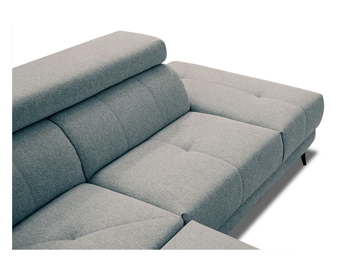 MORELLO Ecksofa 5-Sitzer rechts mit verstellbare Kopfstützen, mint