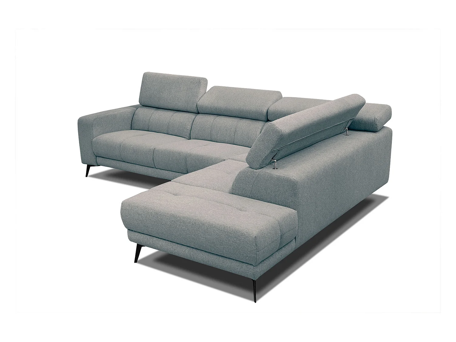 MORELLO Ecksofa 5-Sitzer rechts mit verstellbare Kopfstützen, mint