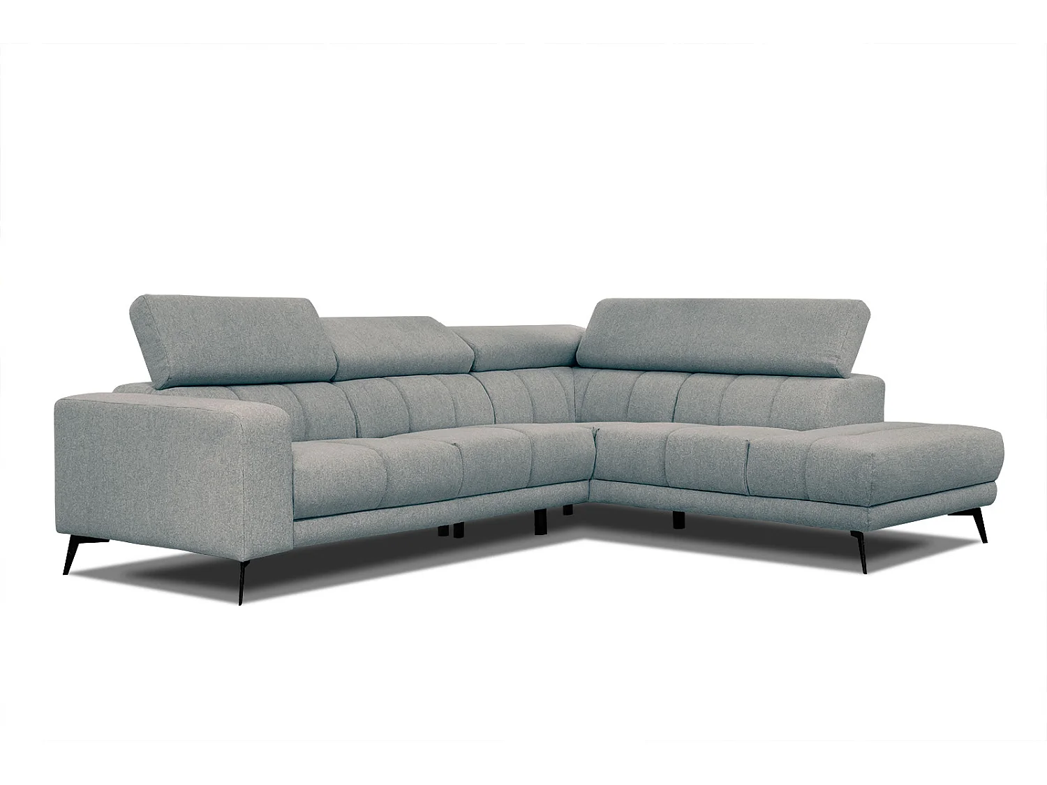 MORELLO Ecksofa 5-Sitzer rechts mit verstellbare Kopfstützen, mint