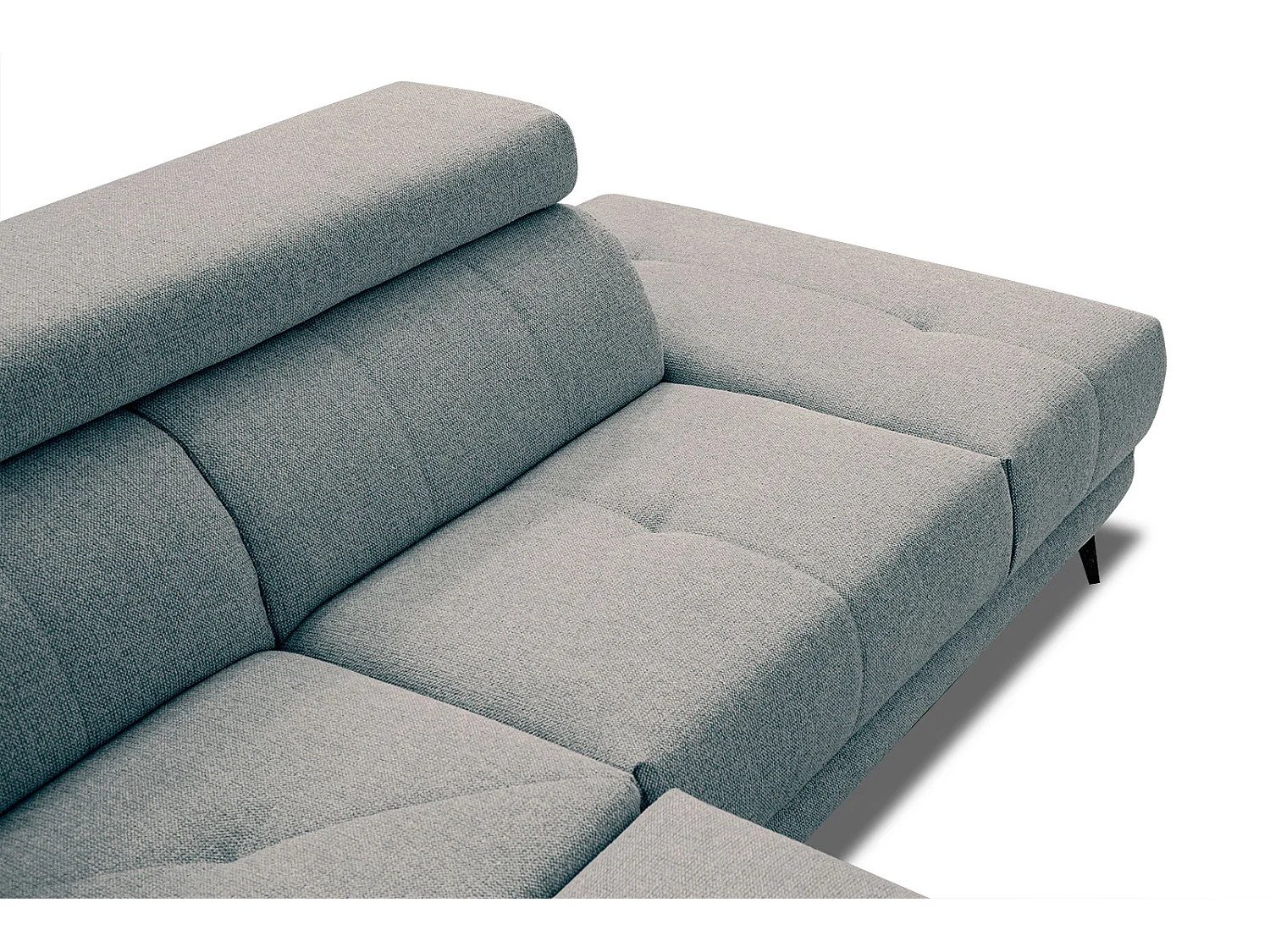 MORELLO Ecksofa 5-Sitzer rechts mit verstellbare Kopfstützen, mint