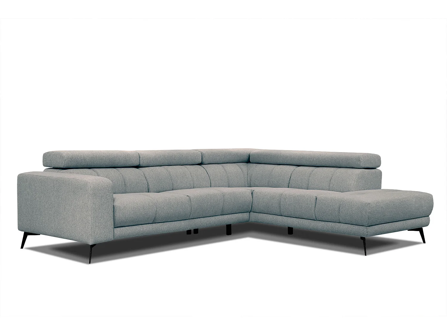 MORELLO Ecksofa 5-Sitzer rechts mit verstellbare Kopfstützen, mint