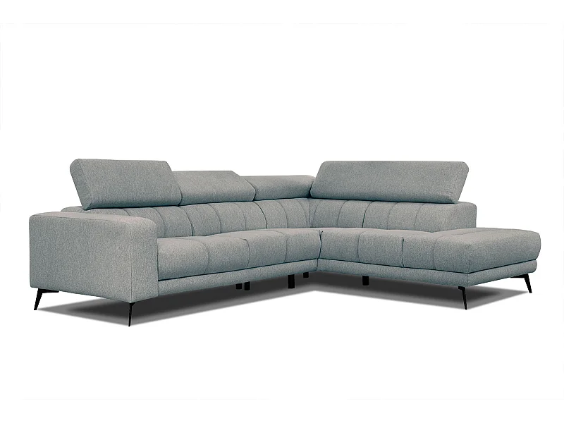 MORELLO Ecksofa 5-Sitzer rechts mit verstellbare Kopfstützen, mint