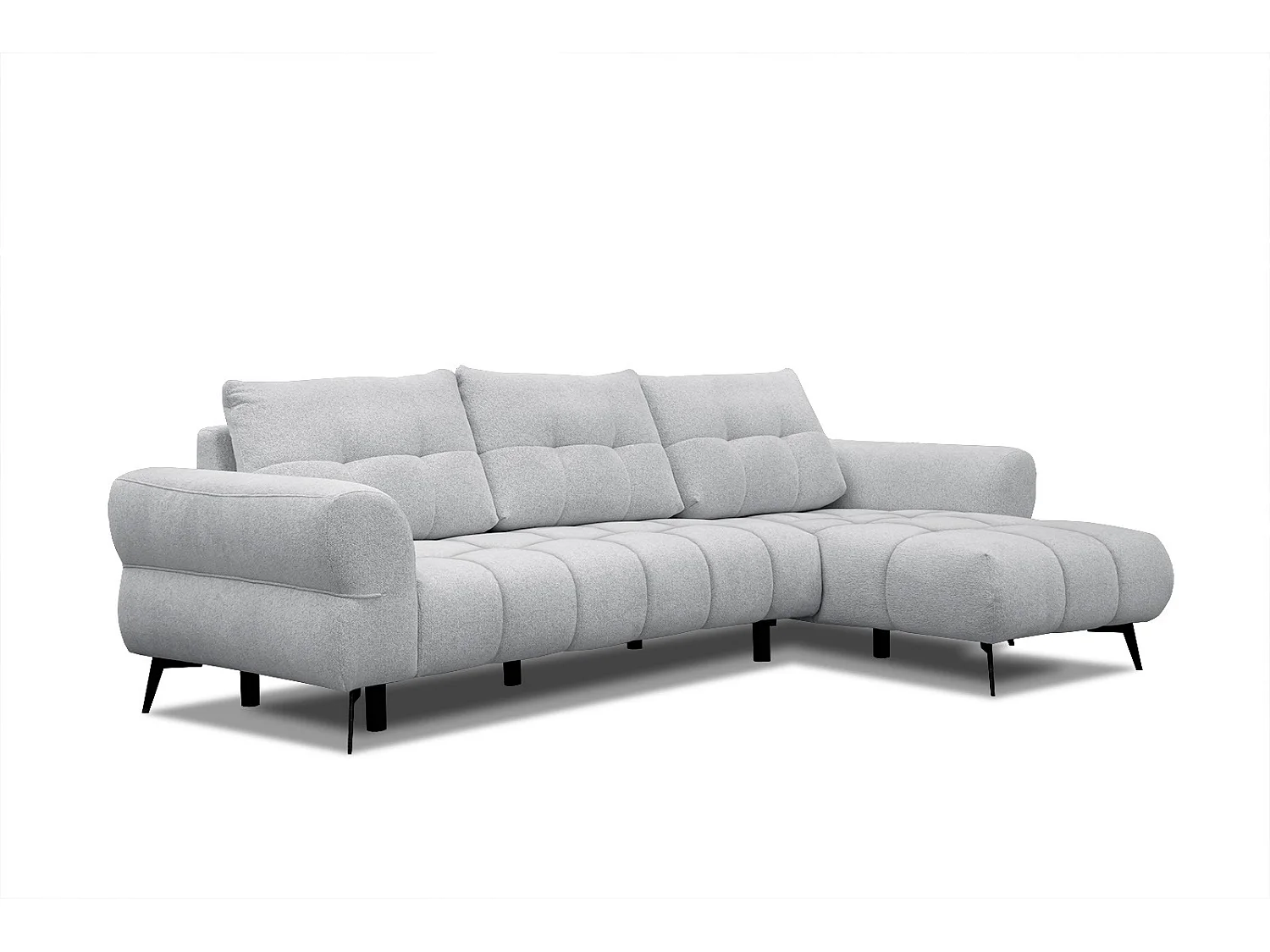 SALVINI Ecksofa 4-Sitzer rechts, hellgrau