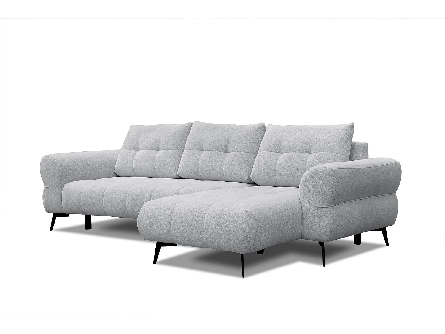 SALVINI Ecksofa 4-Sitzer rechts, hellgrau