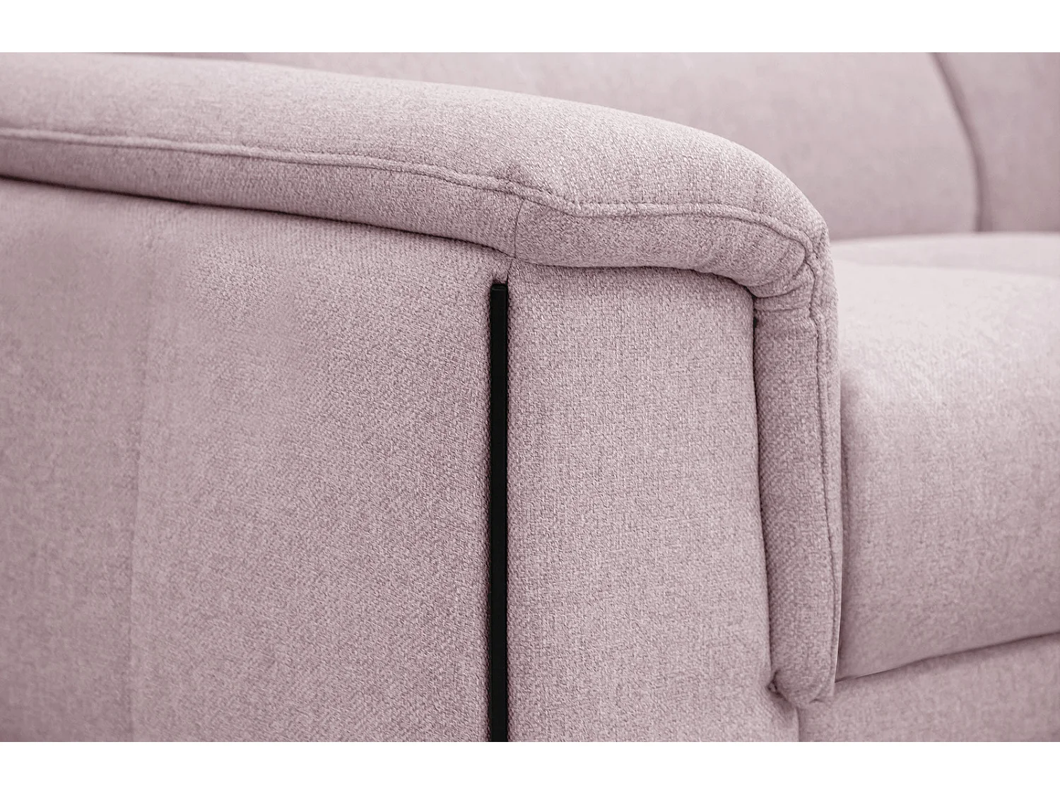 MATERA Sofa 3-Sitzer mit verstellbare Kopfstützen, rosé