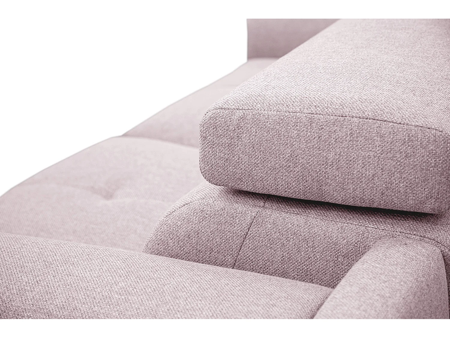 MATERA Sofa 3-Sitzer mit verstellbare Kopfstützen, rosé