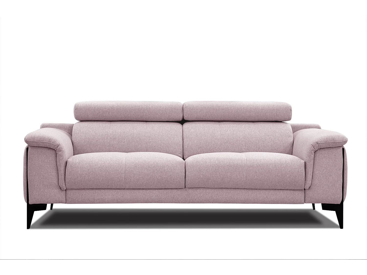 MATERA Sofa 3-Sitzer mit verstellbare Kopfstützen, rosé
