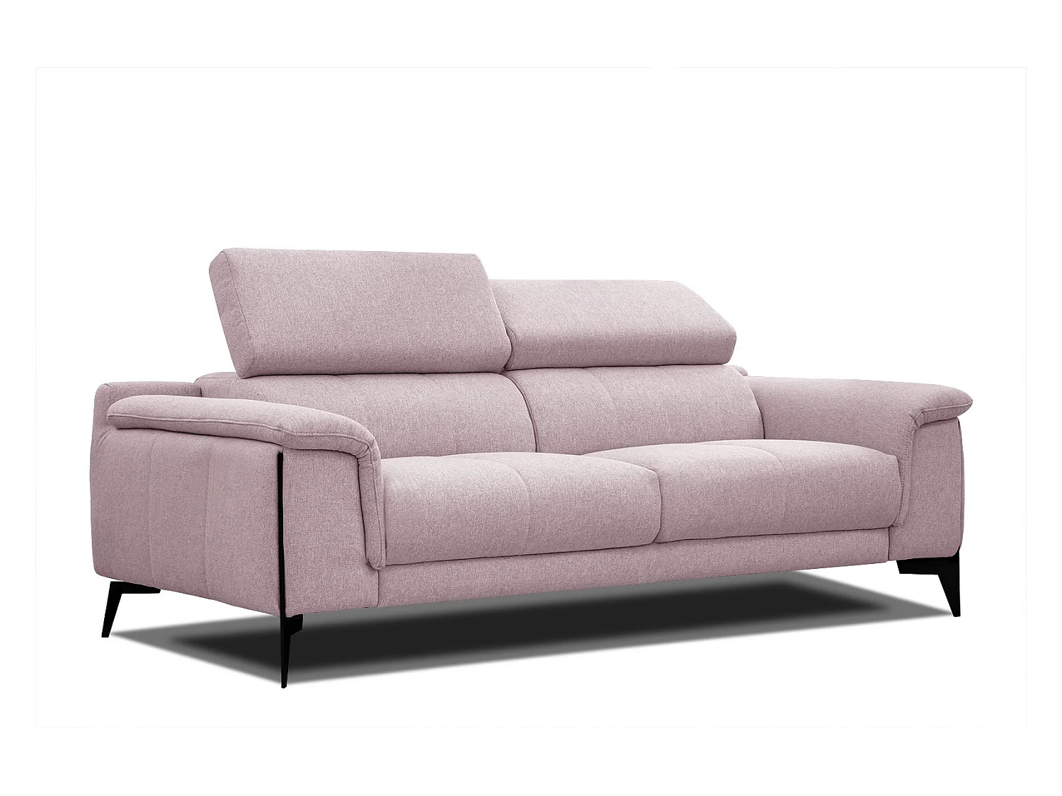 Canapé XXL droit 3 places tissu rosé MATERA
