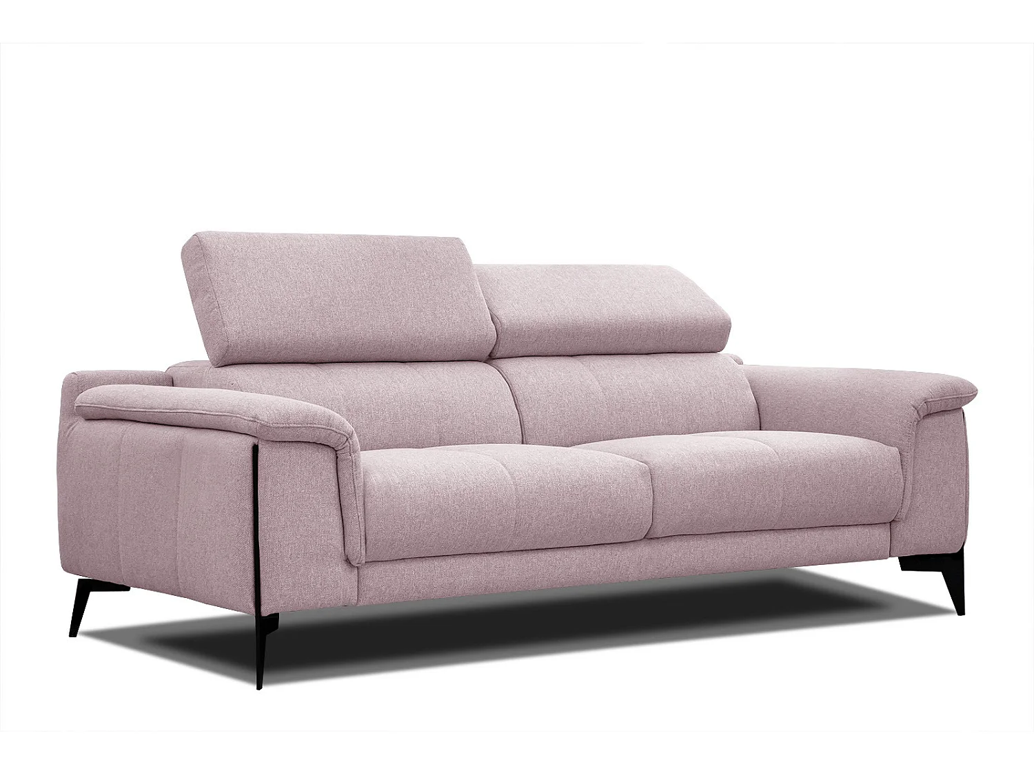 MATERA Sofa 3-Sitzer mit verstellbare Kopfstützen, rosé