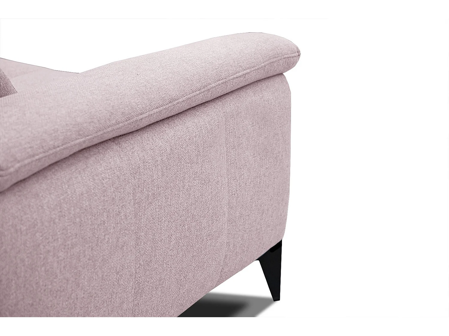 MATERA Sofa 3-Sitzer mit verstellbare Kopfstützen, rosé