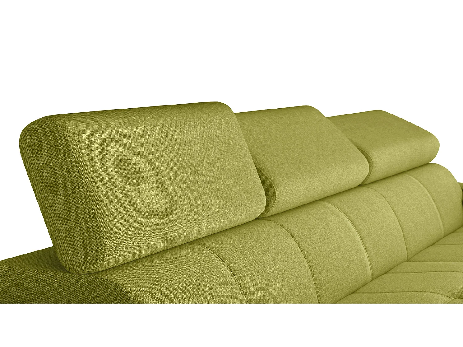 TAUNUS Ecksofa 4-Sitzer rechts mit verstellbare Kopfstützen, limettengrün