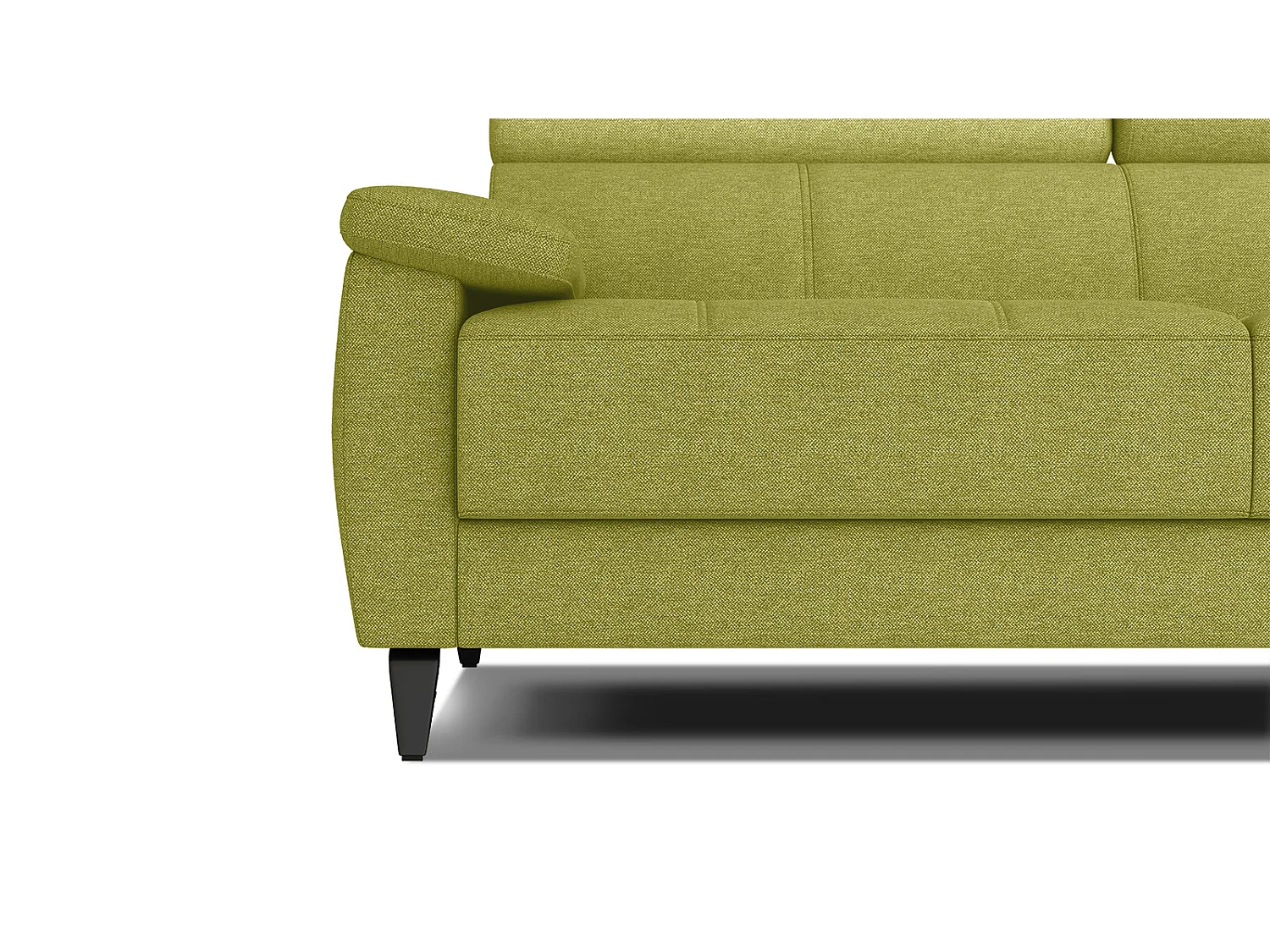 TAUNUS Ecksofa 4-Sitzer rechts mit verstellbare Kopfstützen, limettengrün