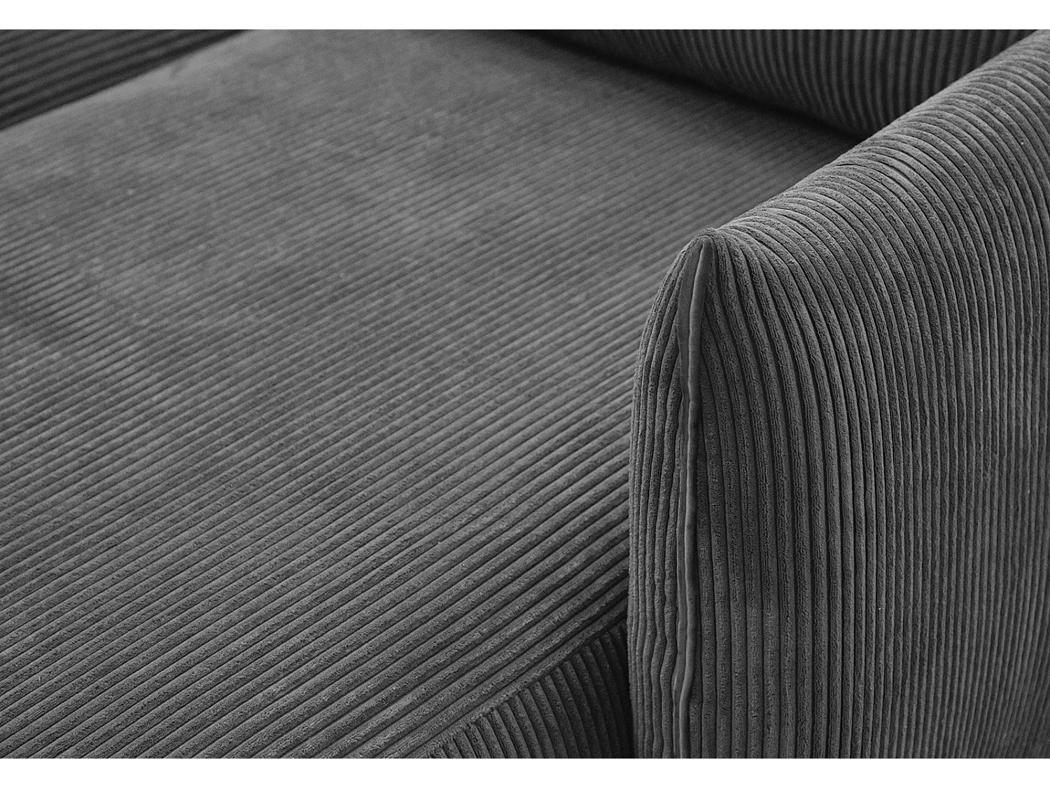 TAUER Ecksofa 5-Sitzer rechts, dunkelgrau